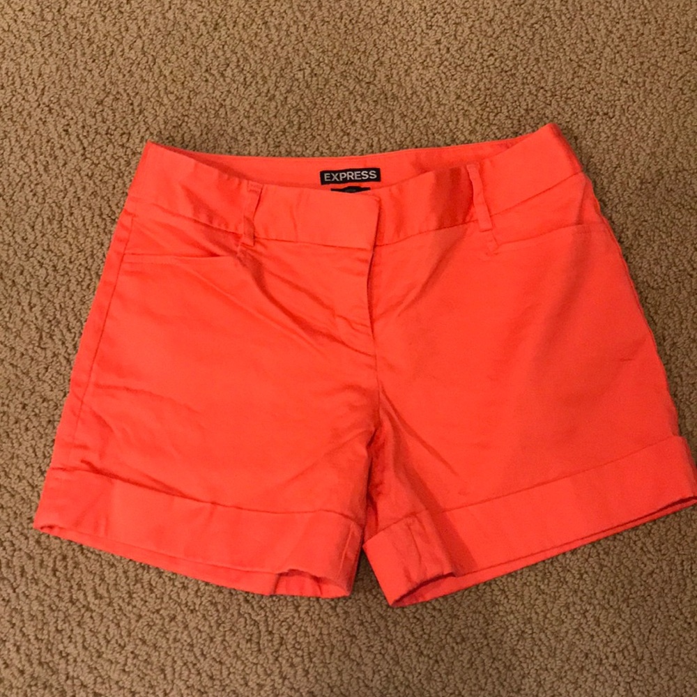 Express editor cotton shorts-CORAL COLOR
